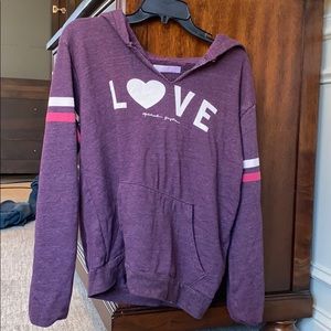 Love Cropped sweatshirt with hood